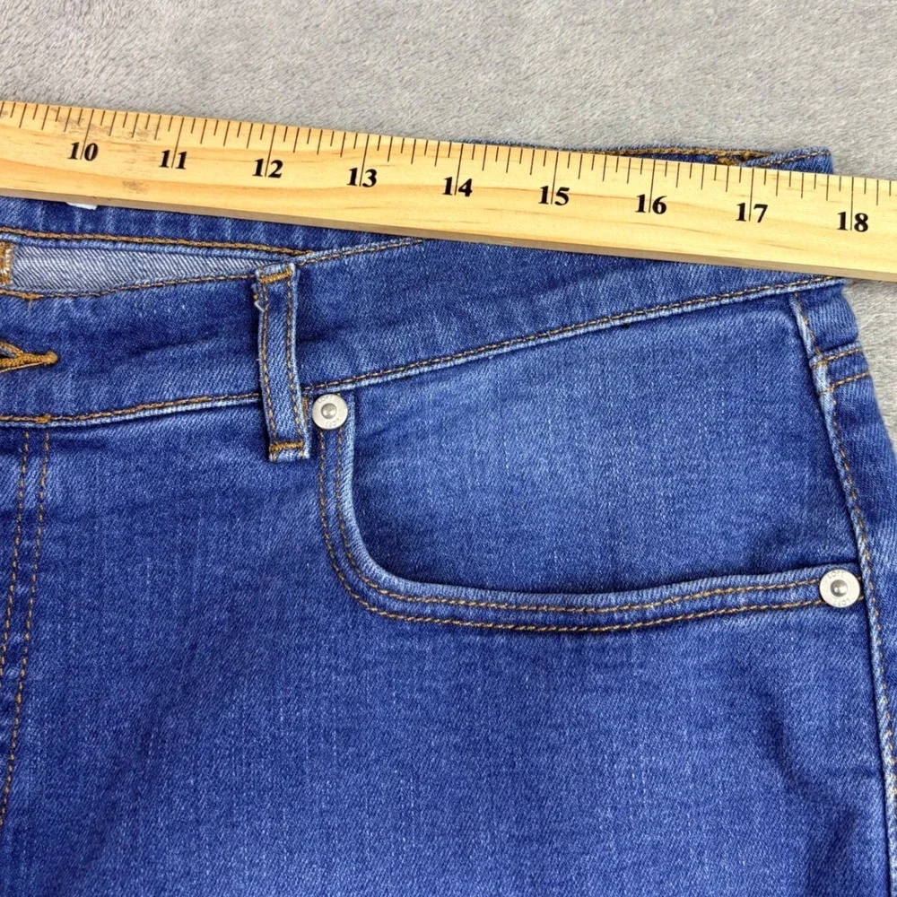 LOFT‎  Womens 14 36x29 The Girlfriend Straight Leg Blue Jeans Stretch Casual